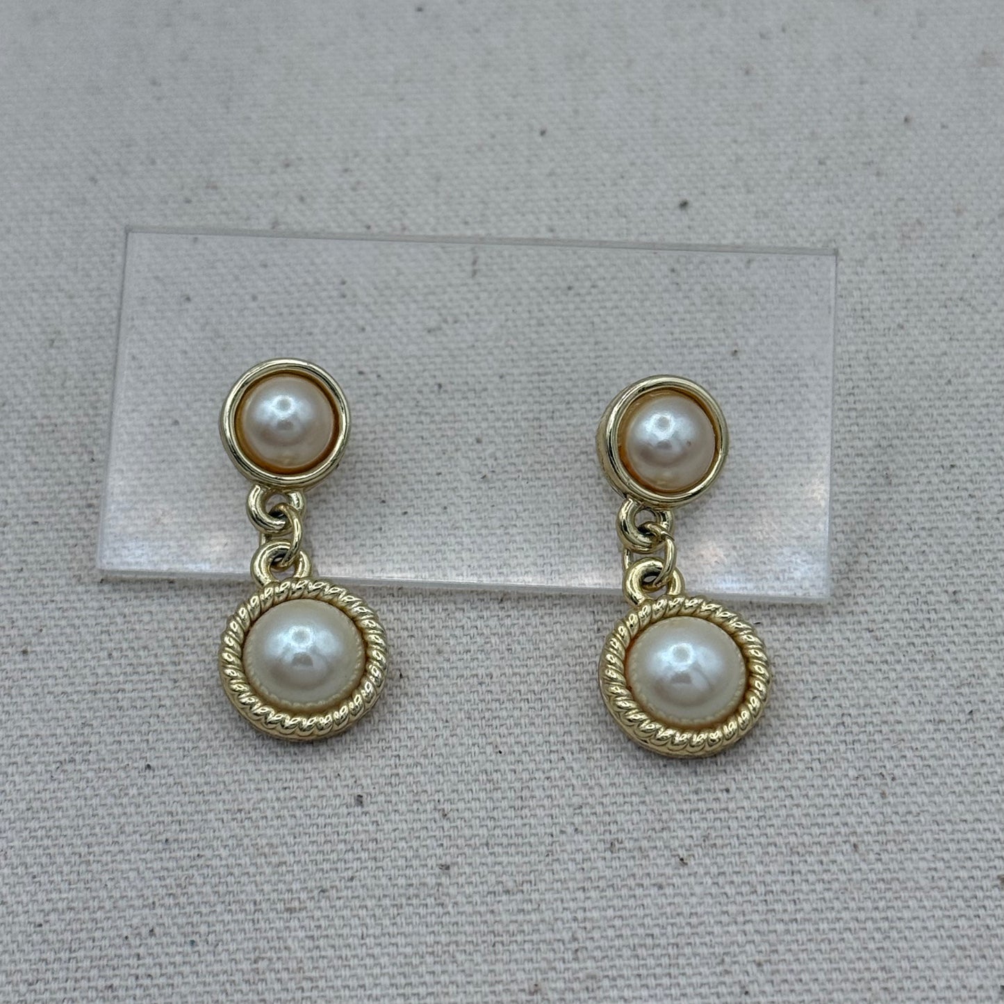 Faux Pearl Drop Earrings