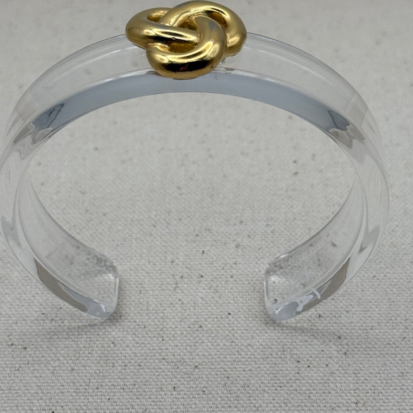 Golden Infiniti Knot Narrow Acrylic Cuff (OSFM)