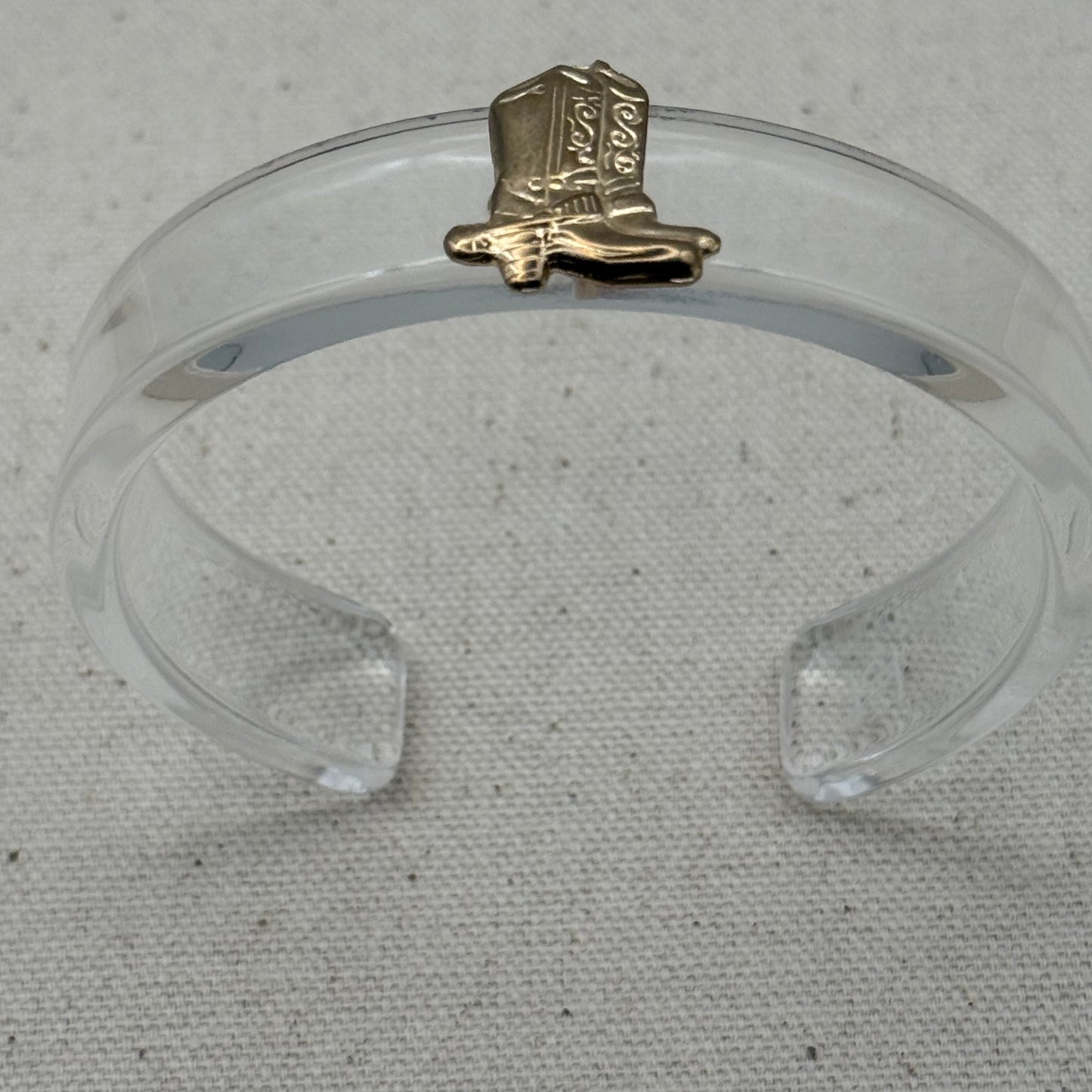 Golden Cowboy Boot Narrow Acrylic Cuff (OSFM)