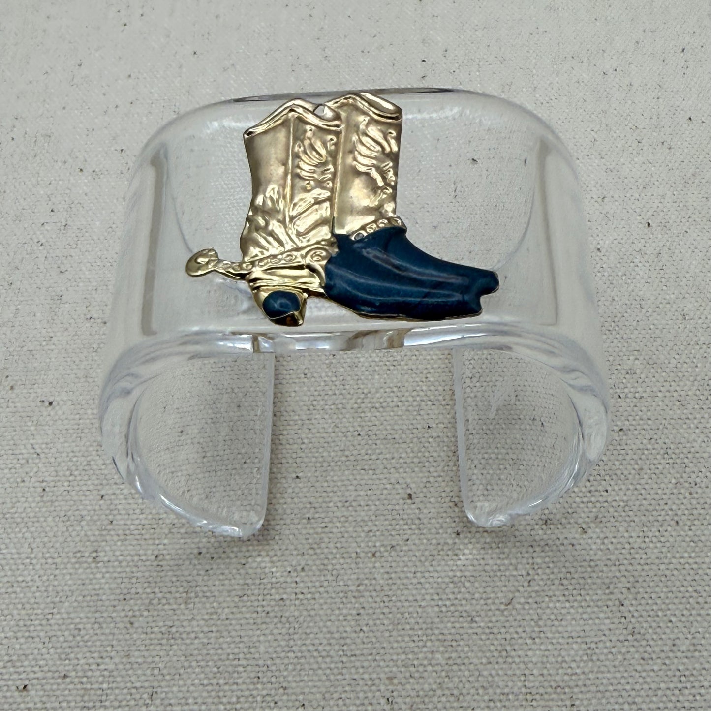 Western Blue Wide Acrylic Cuff (SM)