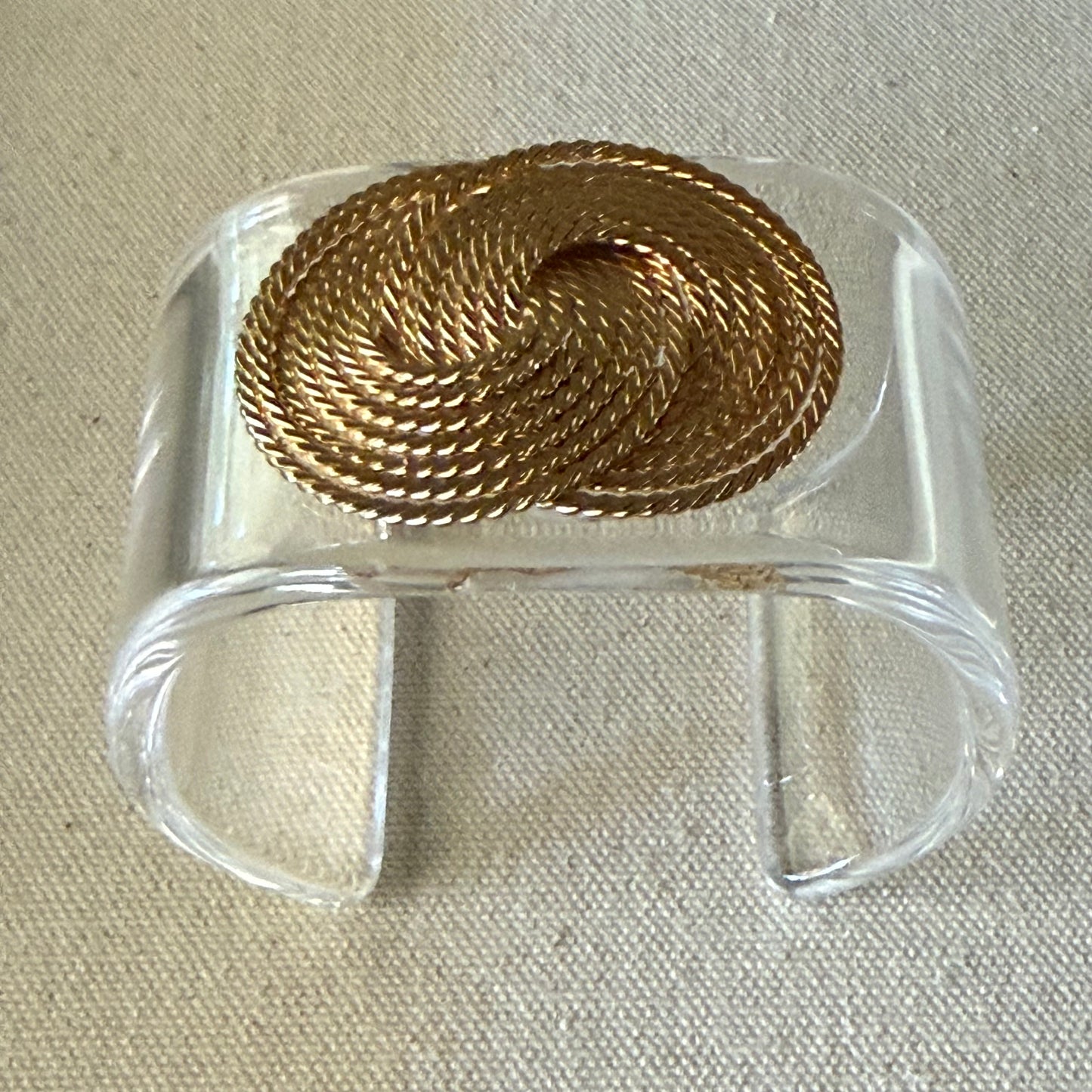 Interlocking Rope Circles Wide Acrylic Cuff (OSFM)