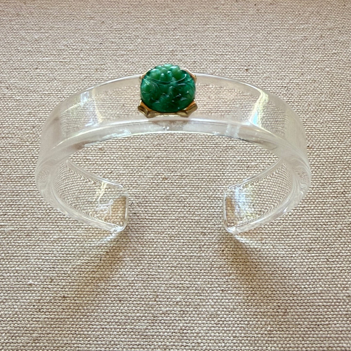 Jade Inspired Narrow Acrylic Cuff (OSFM)