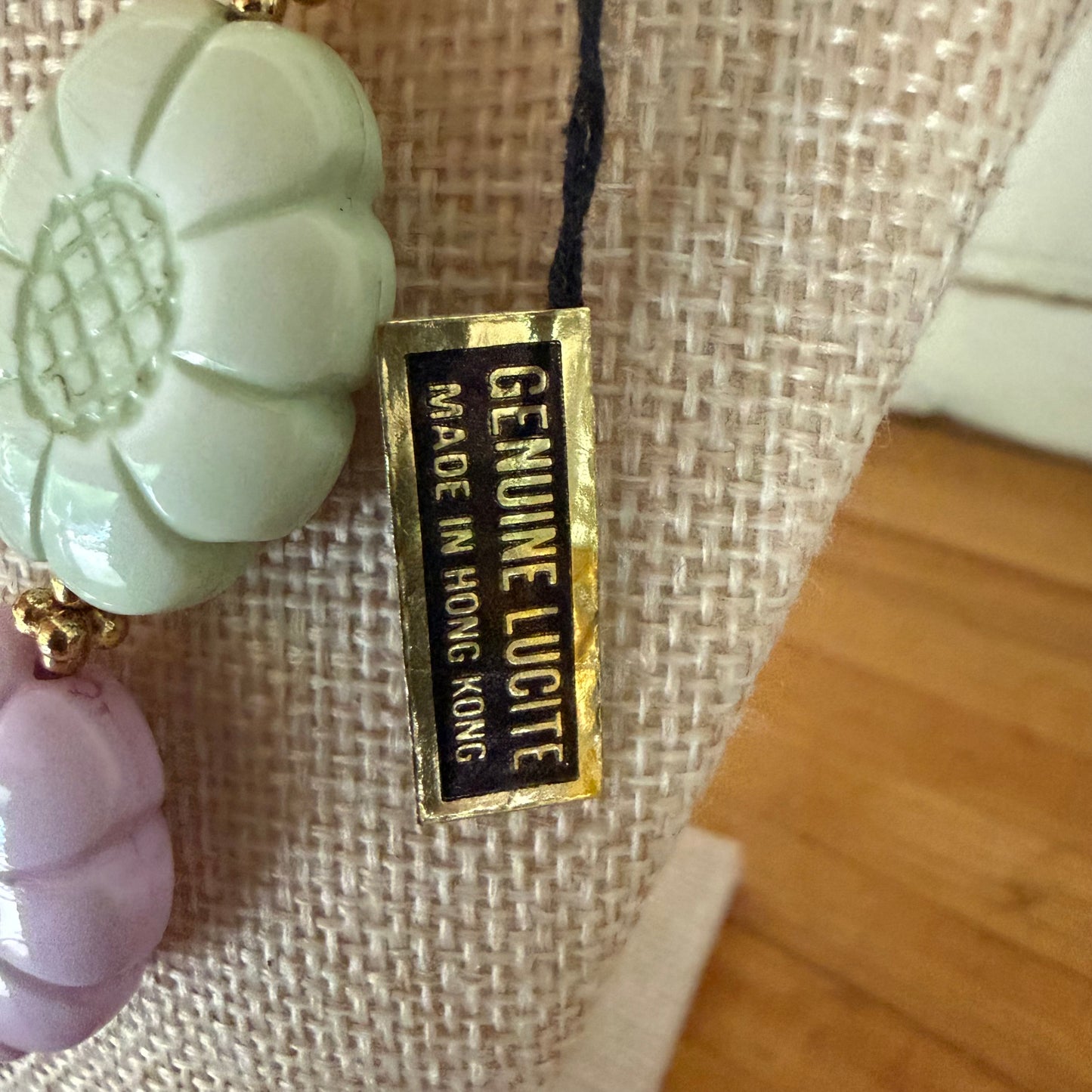 Chunky Floral Pastel Lucite Necklace
