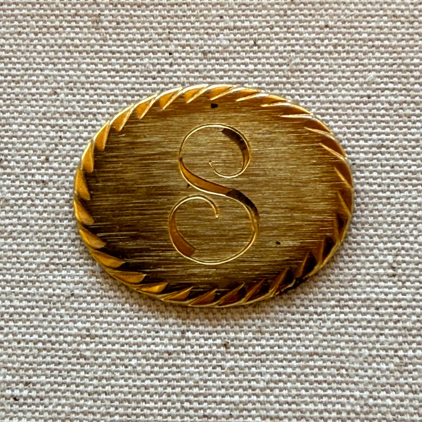 Goldtone Scalloped "S" Wide Acrylic Cuff - Made to Order