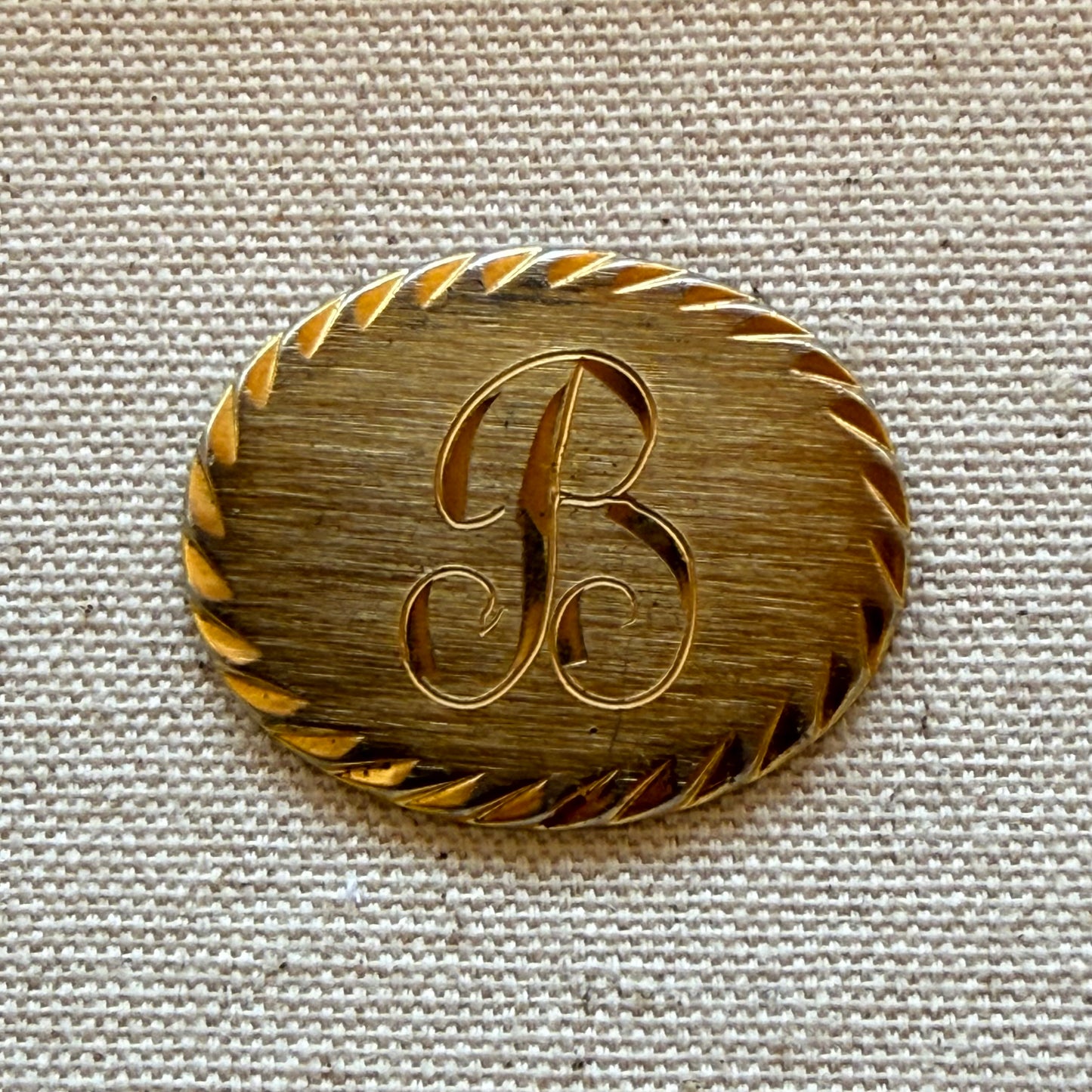 Goldtone Scalloped "B" Wide Acrylic Cuff - Made to Order