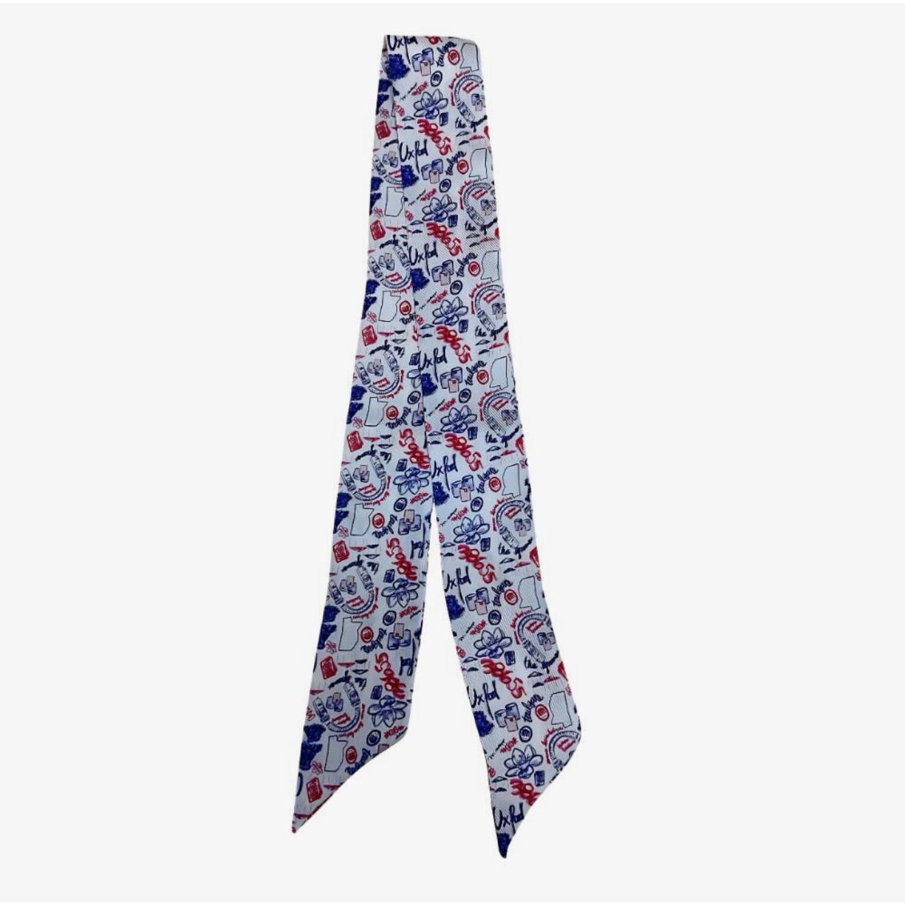 Oxford Tailgate Scarf with Vintage Gem - Gold Ribbed Barrel