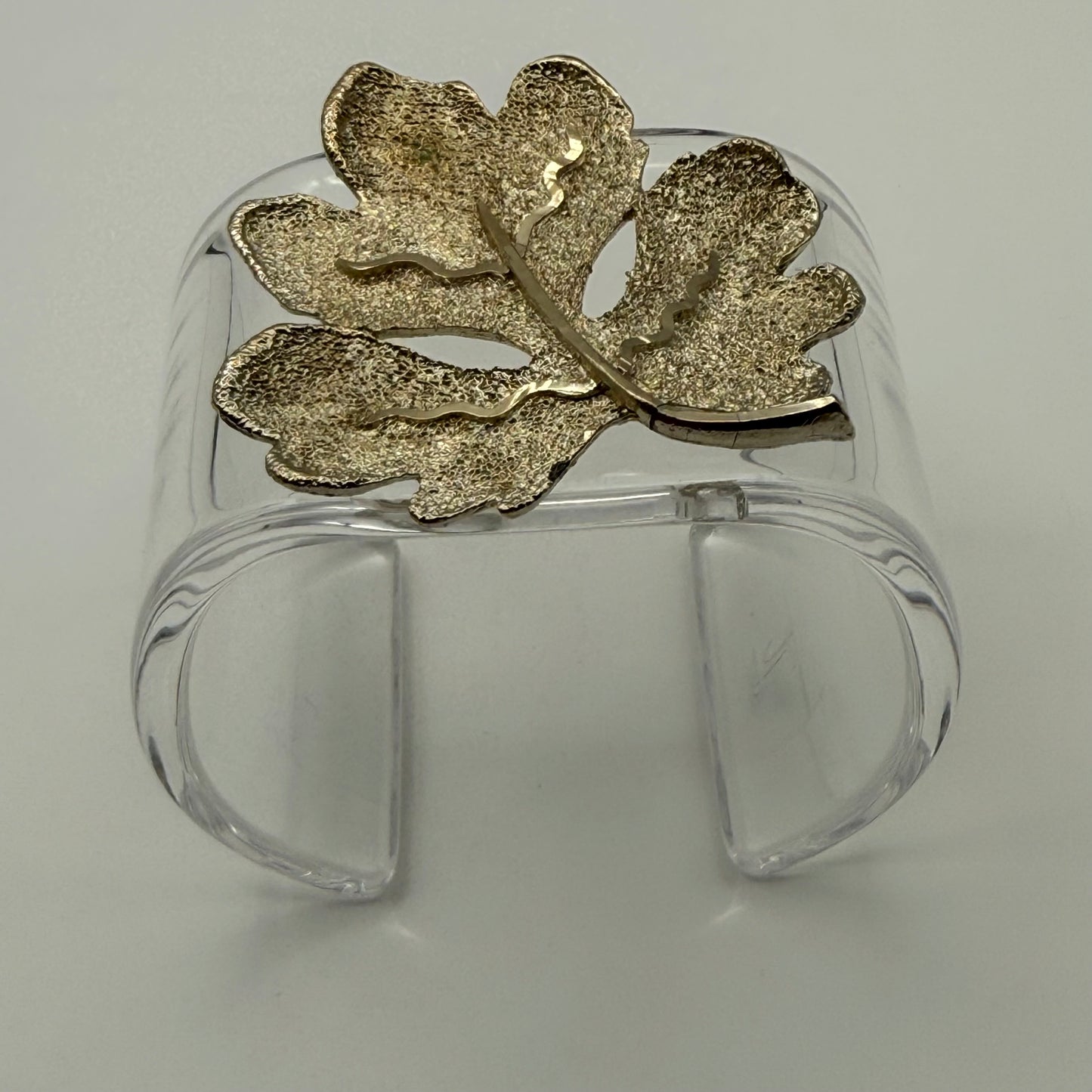 Textured Oak Wide Acrylic Cuff (PETITE)
