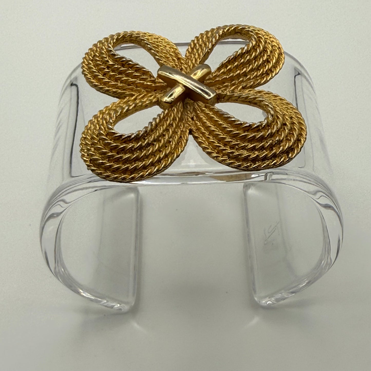 Golden Ribbon Wide Acrylic Cuff (SM)