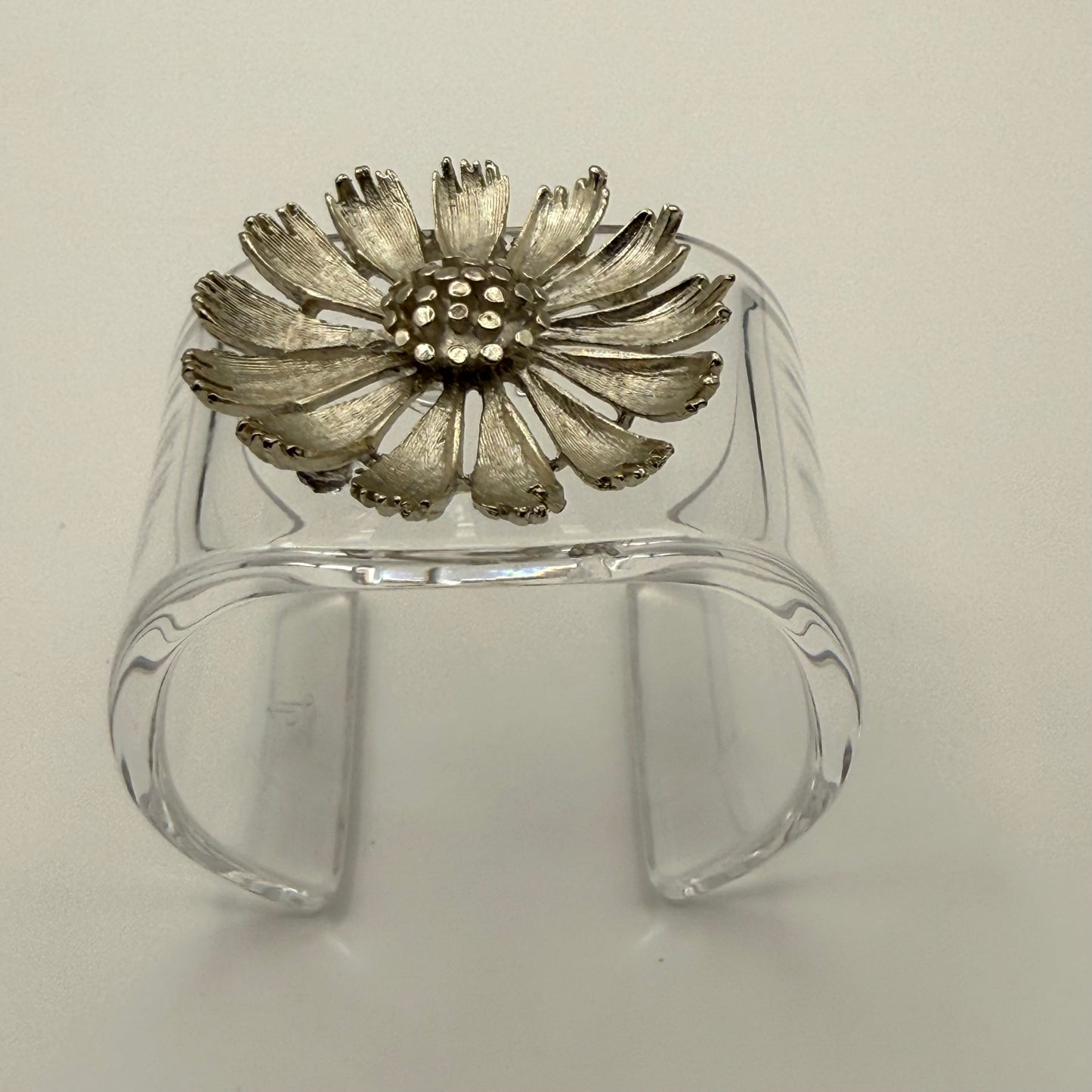 Silver Starburst Wide Acrylic Cuff (X-Petite)