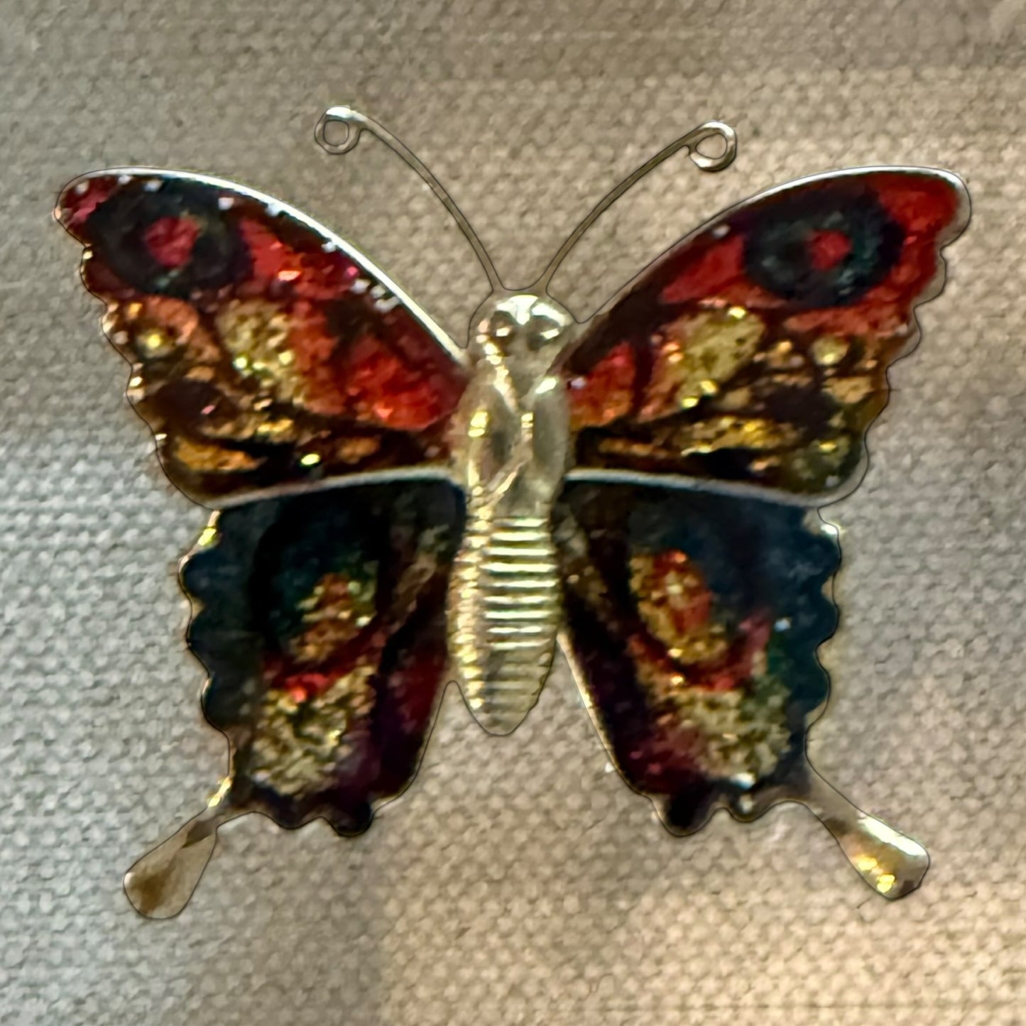 Multicolor Butterfly Acrylic Cube