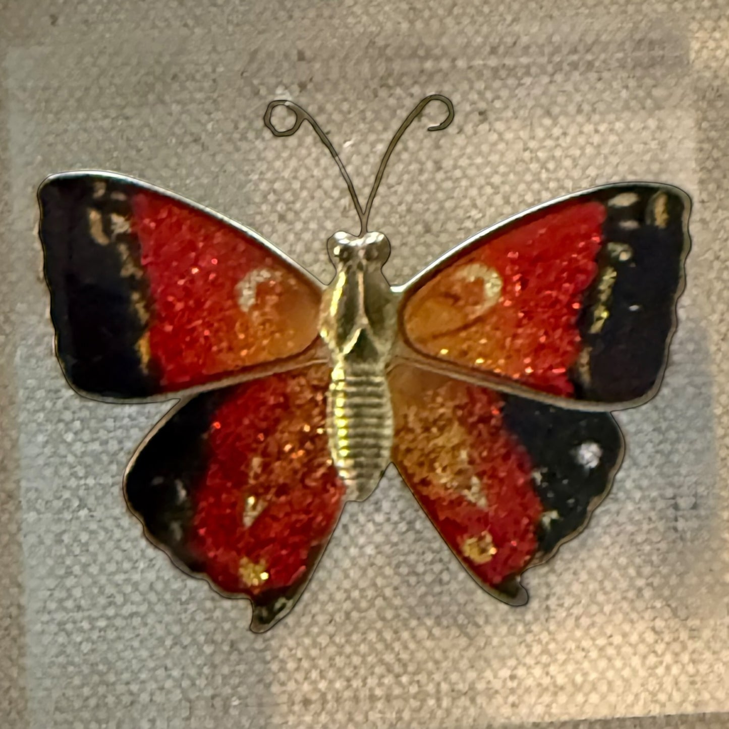 Red/Orange/Black Butterfly Acrylic Cube