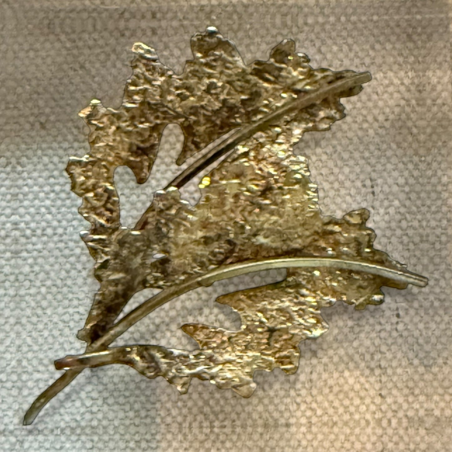 Textured Gold Double Leaf Acrylic Cube