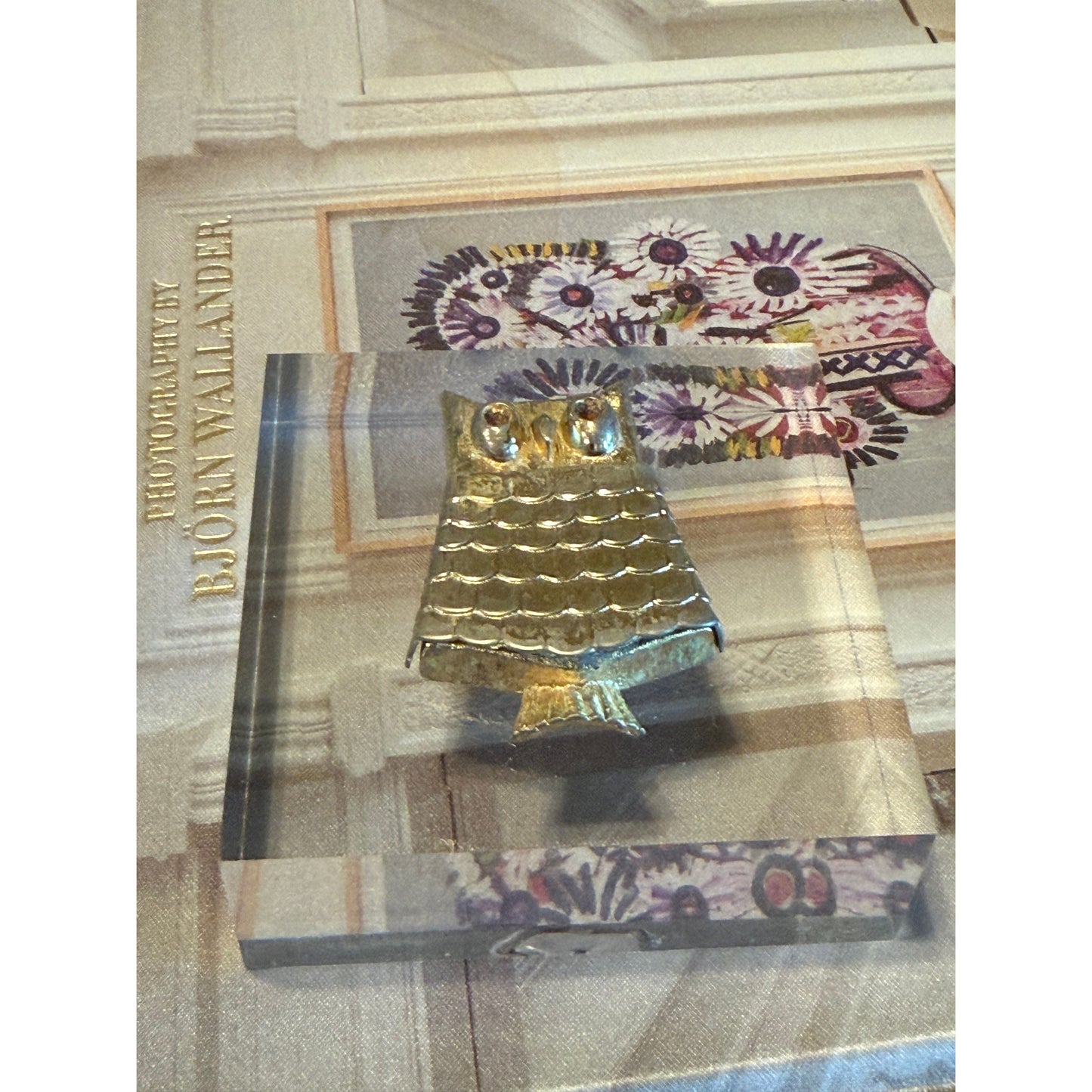 Vintage Owl Acrylic Cube