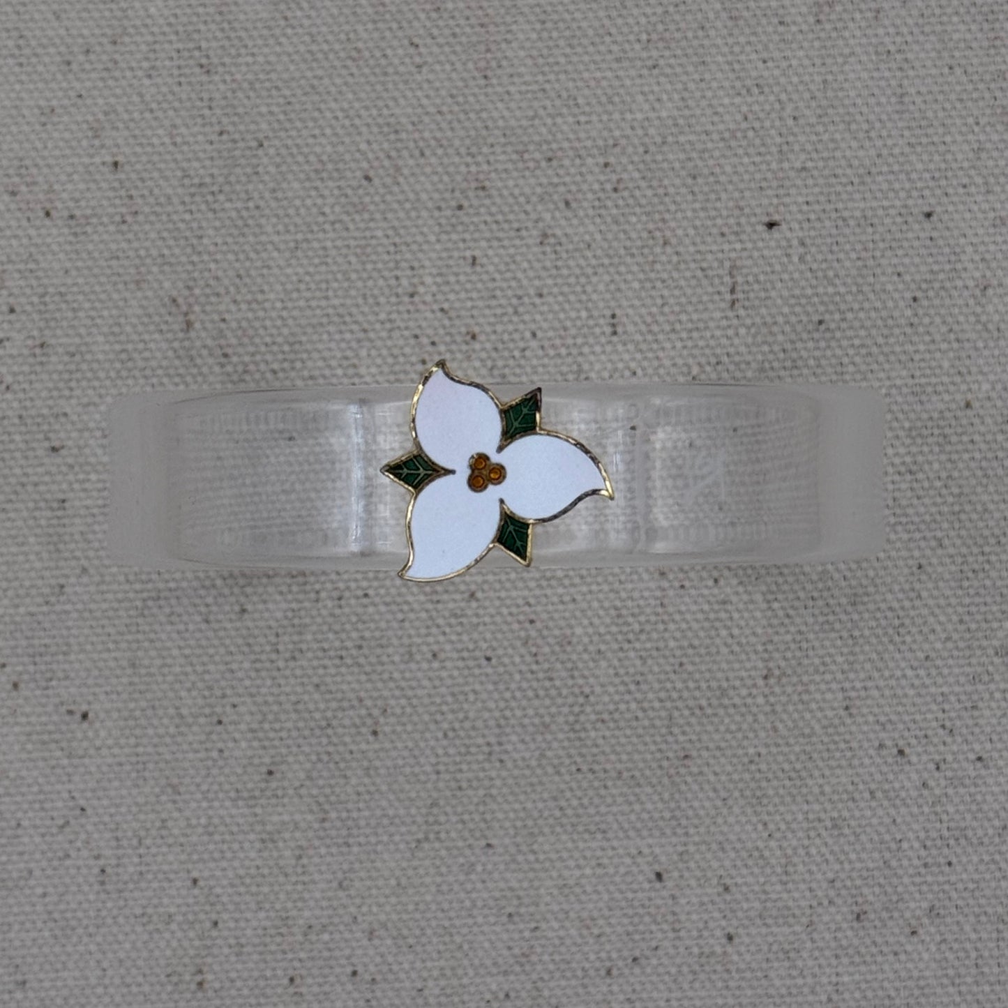 Enamel Magnolia Narrow Acrylic Cuff (OSFM)
