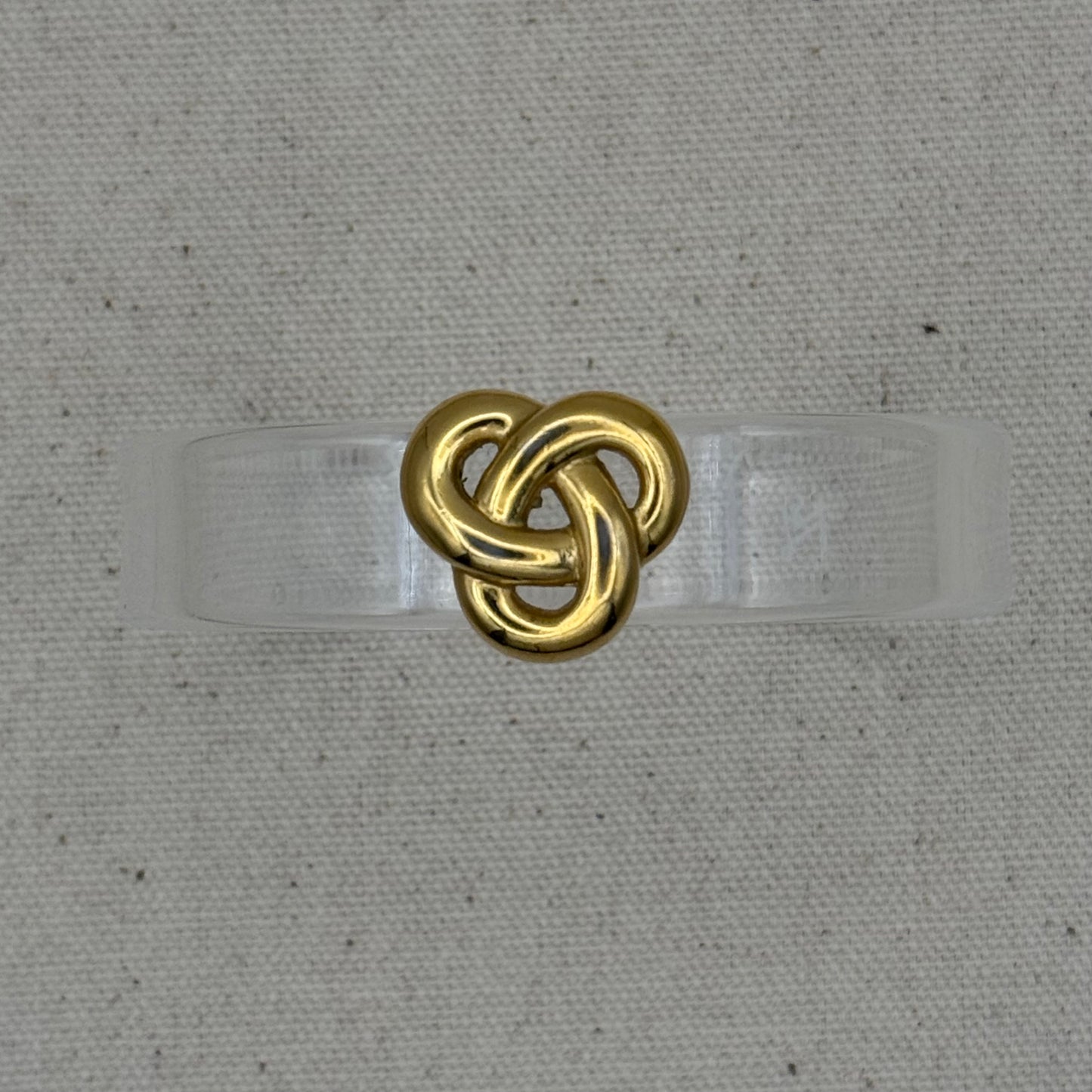 Golden Infiniti Knot Narrow Acrylic Cuff (OSFM)