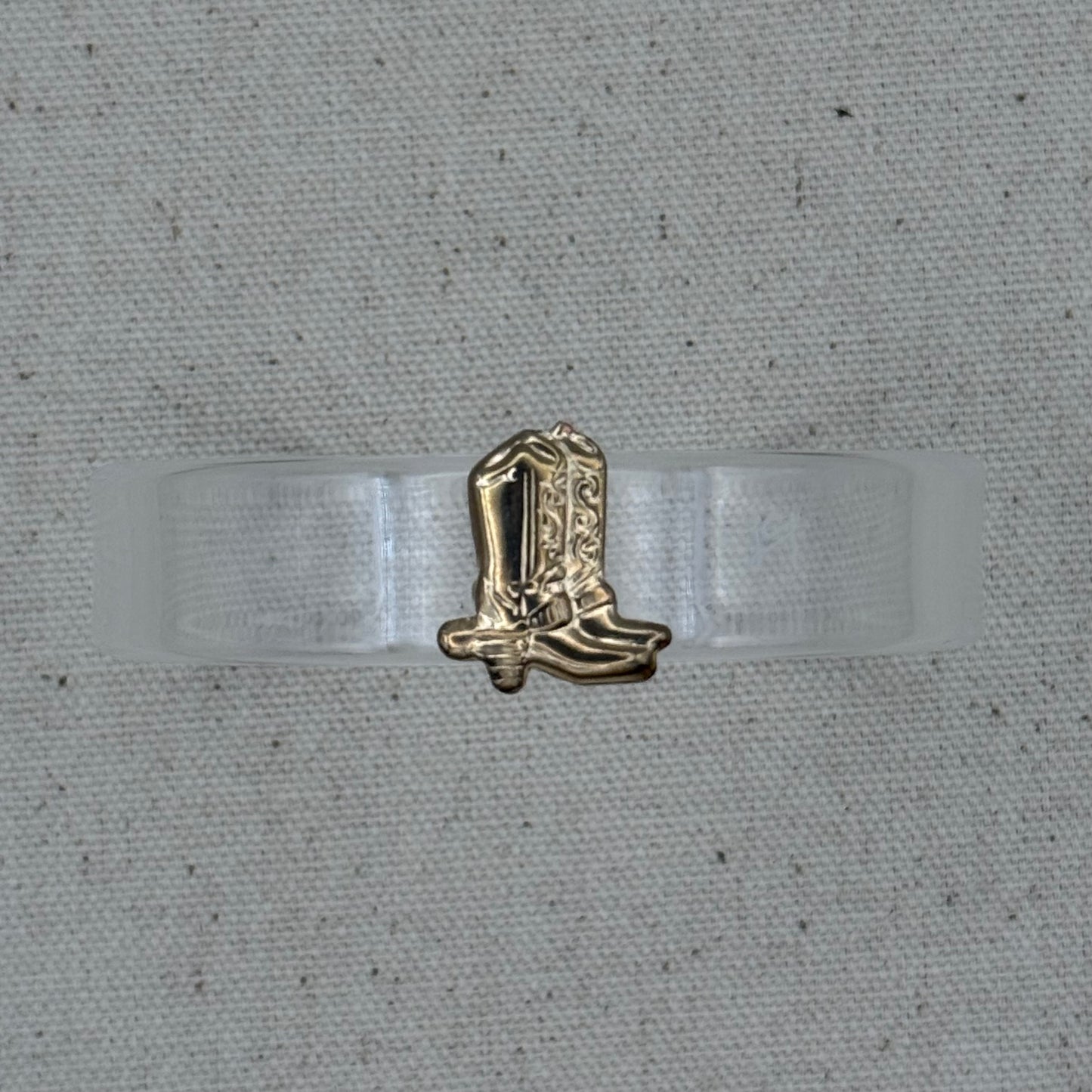 Golden Cowboy Boot Narrow Acrylic Cuff (OSFM)
