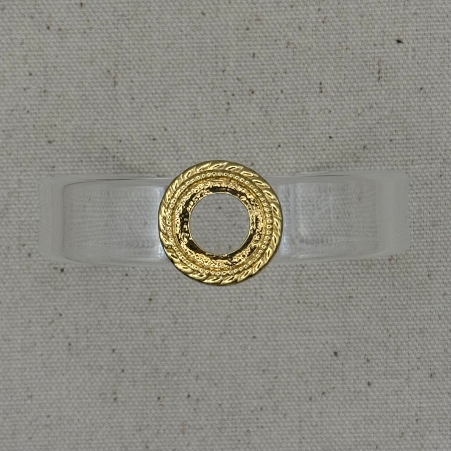 Openwork Gold Halo Narrow Acrylic Cuff (OSFM)
