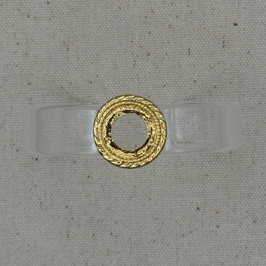 Openwork Gold Halo Narrow Acrylic Cuff (OSFM)