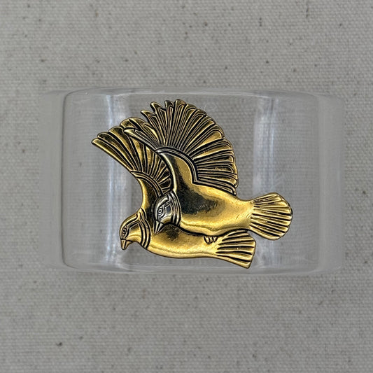 Double Doves Wide Acrylic Cuff (LG)