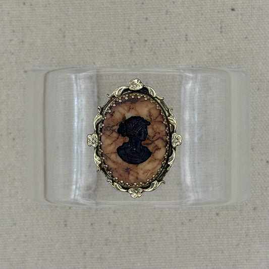 Marbled Cameo Wide Acrylic Cuff (OSFM)