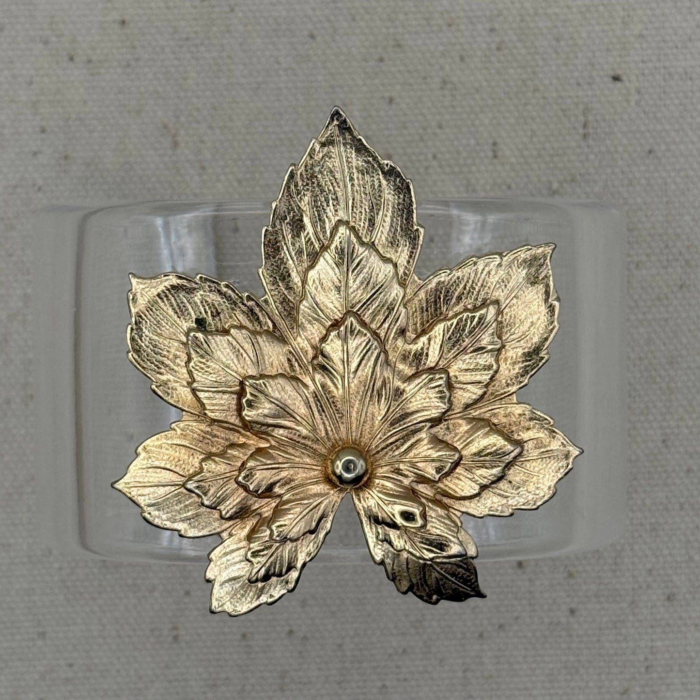Triple Maple Leaf Wide Acrylic Cuff (OSFM)