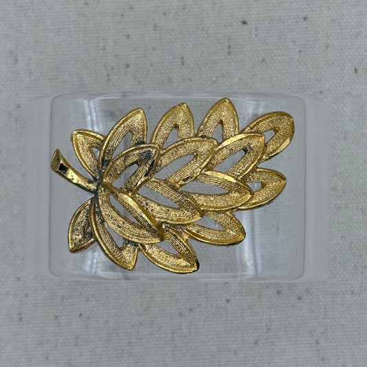 Woven Laurel Wide Acrylic Cuff (OSFM)