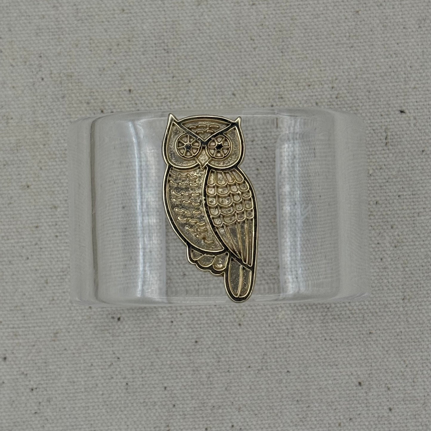 Golden Owl Wide Acrylic Cuff (SM)