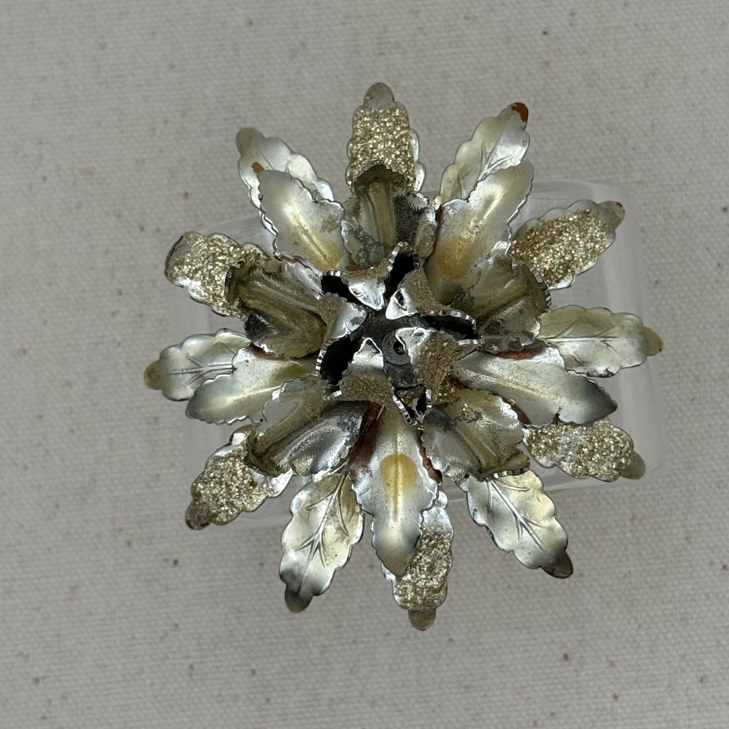 Textured Coro Flower Wide Acrylic Cuff (SM)