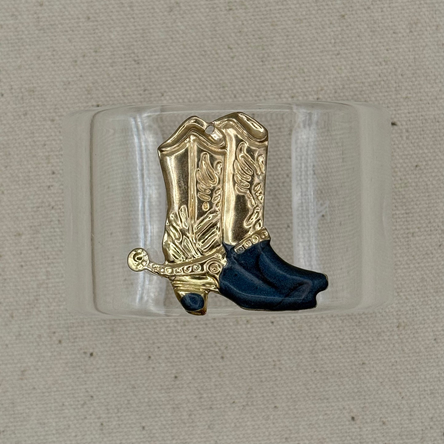 Western Blue Wide Acrylic Cuff (SM)
