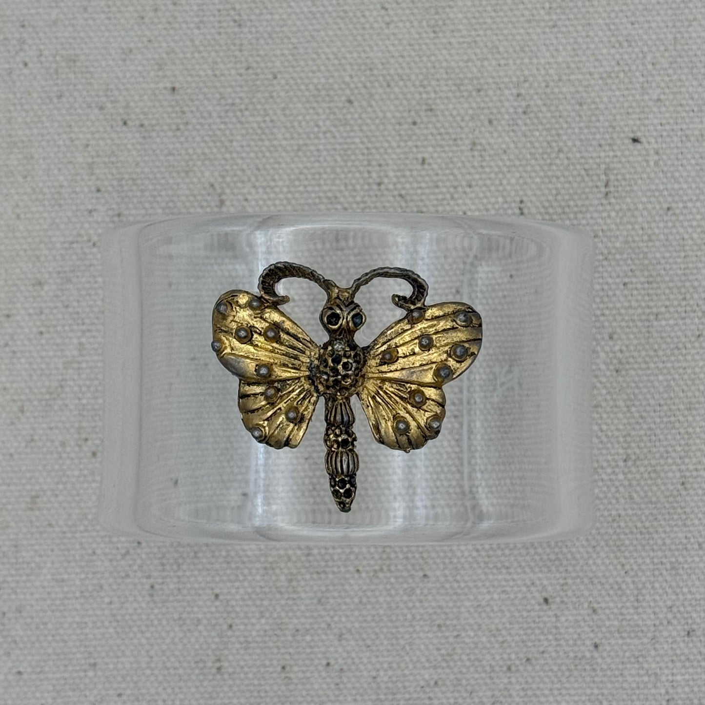 Victorian Butterfly Wide Acrylic Cuff (SM)