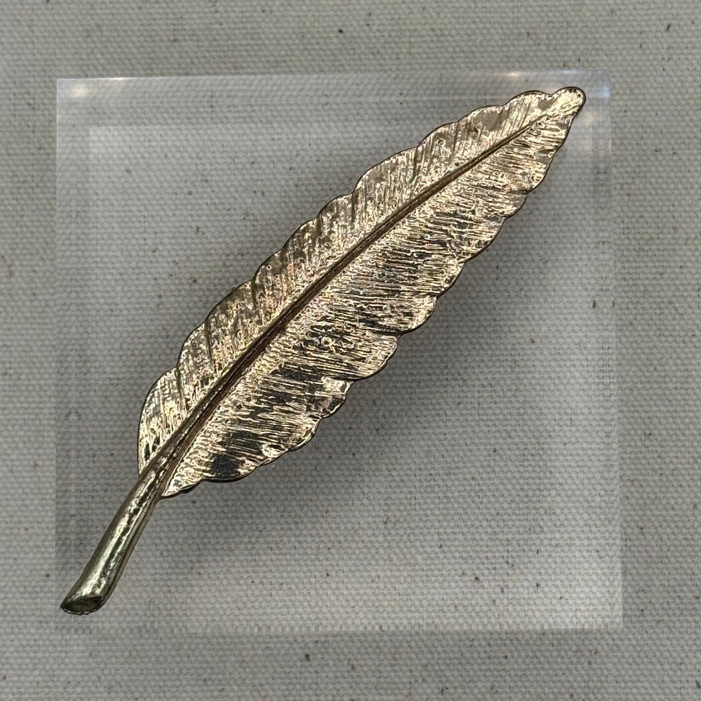 Golden Feather Acrylic Cube