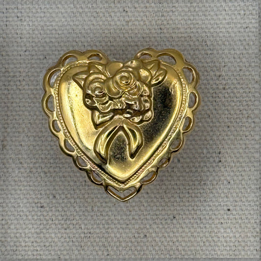 Bouquet Heart Acrylic Cube