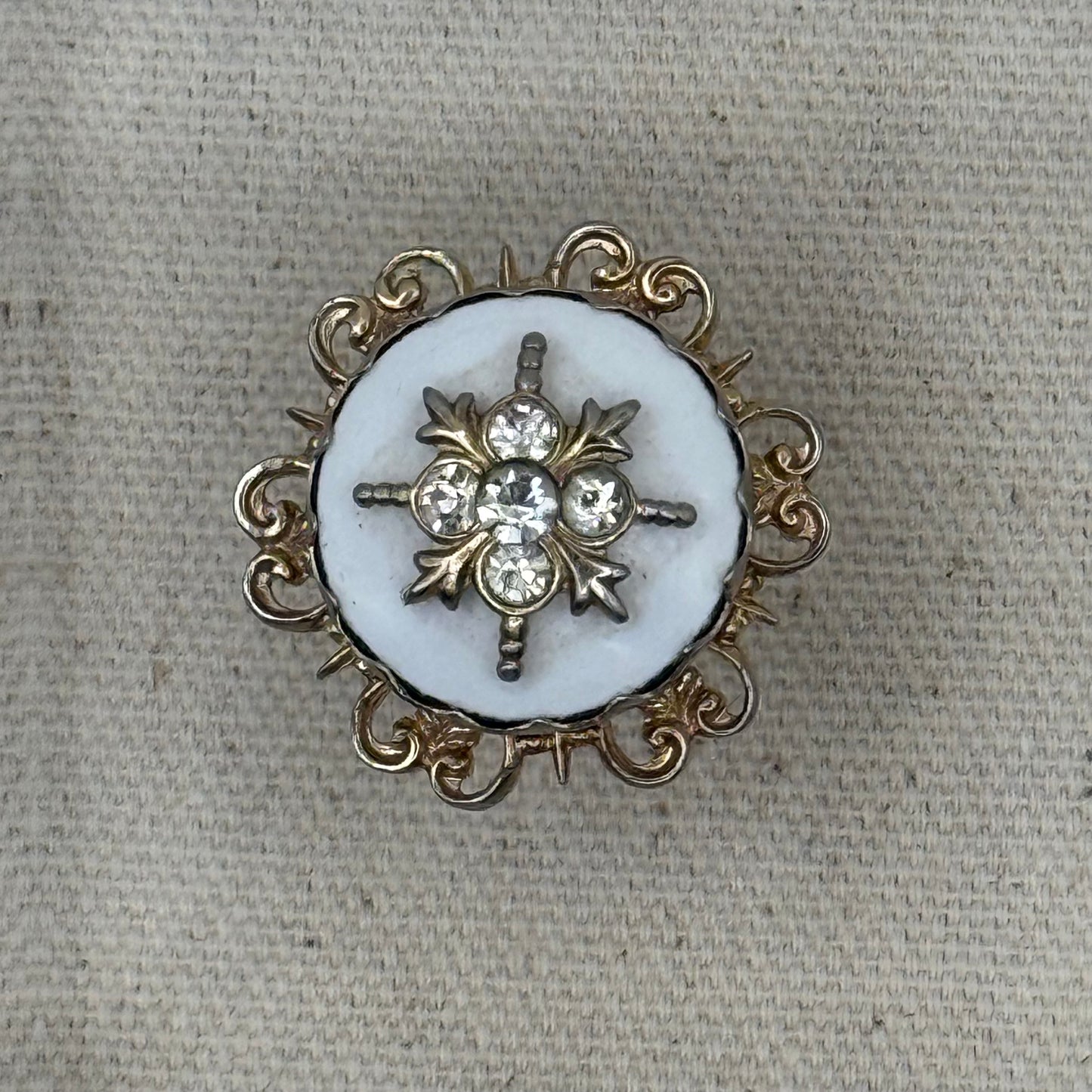 Crystal Enamel Medallion Acrylic Cube