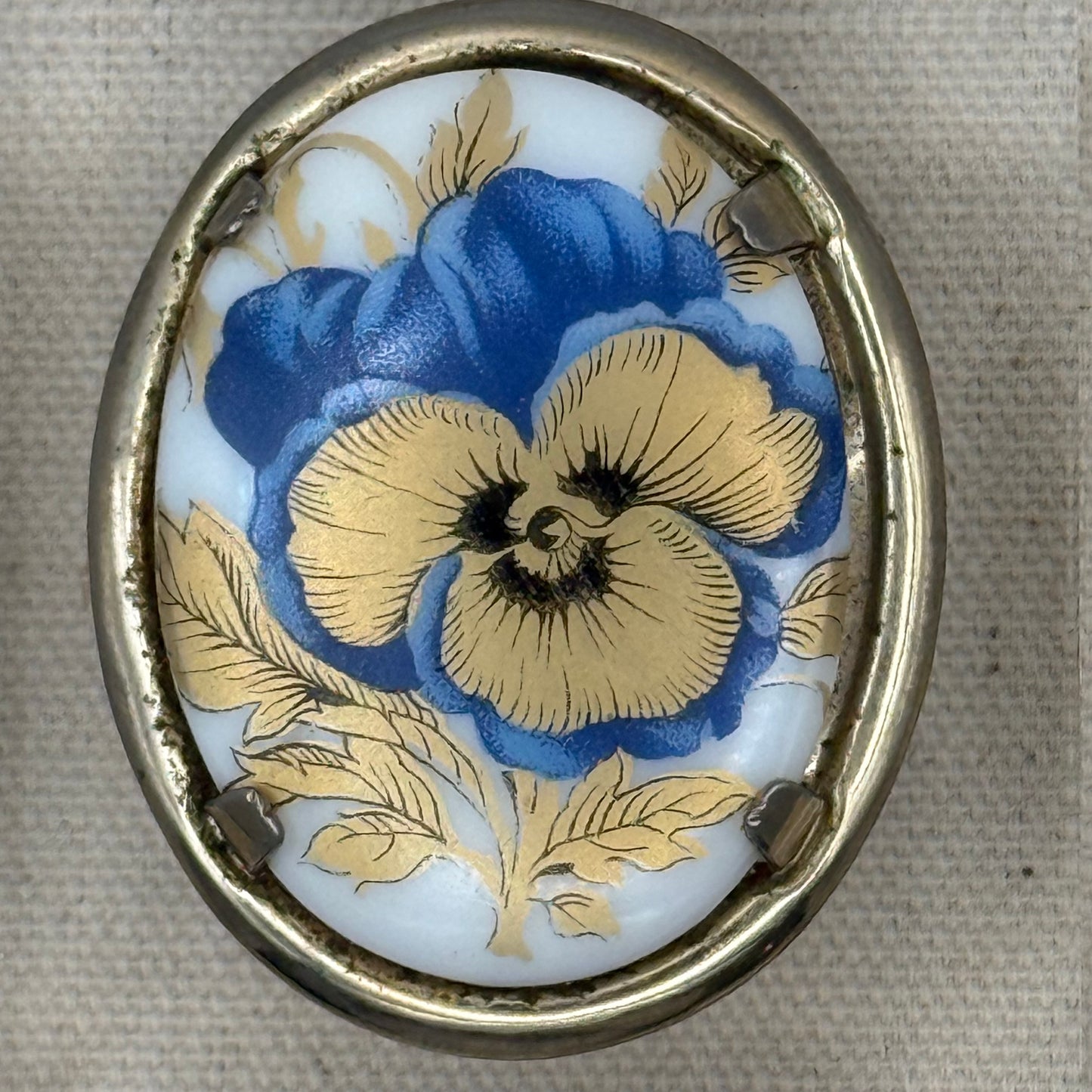 Blue Porcelain Floral Acrylic Cube