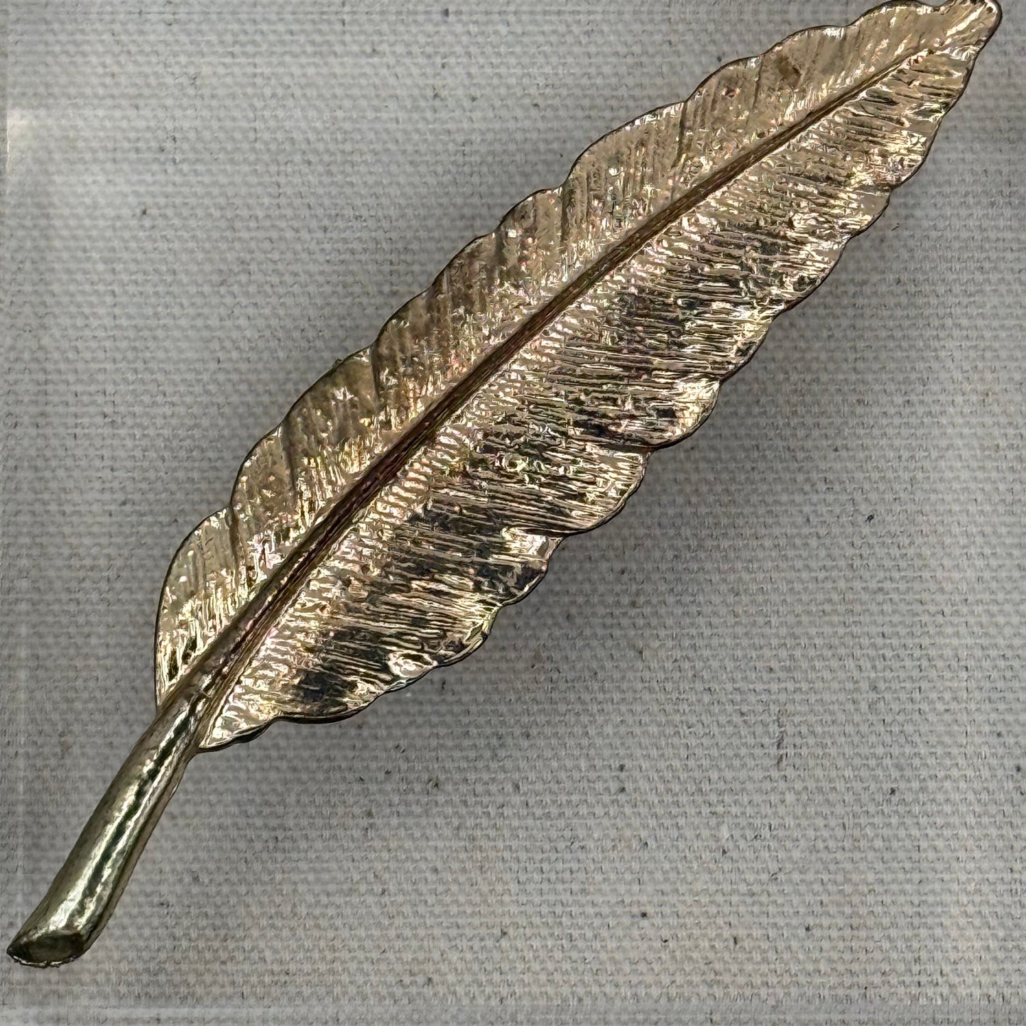 Golden Feather Acrylic Cube