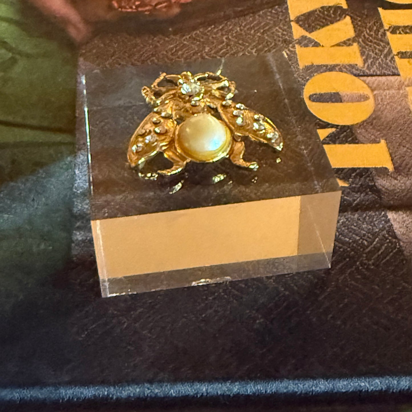 Bee-utiful Acrylic Cube