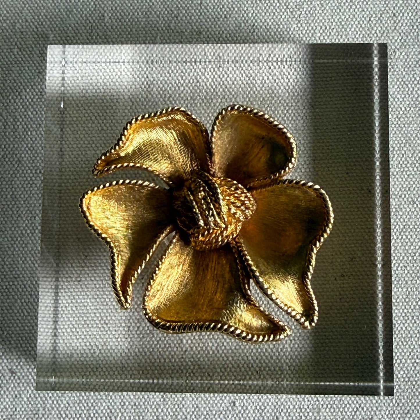 Orchid Inspired Bloom Acrylic Cube