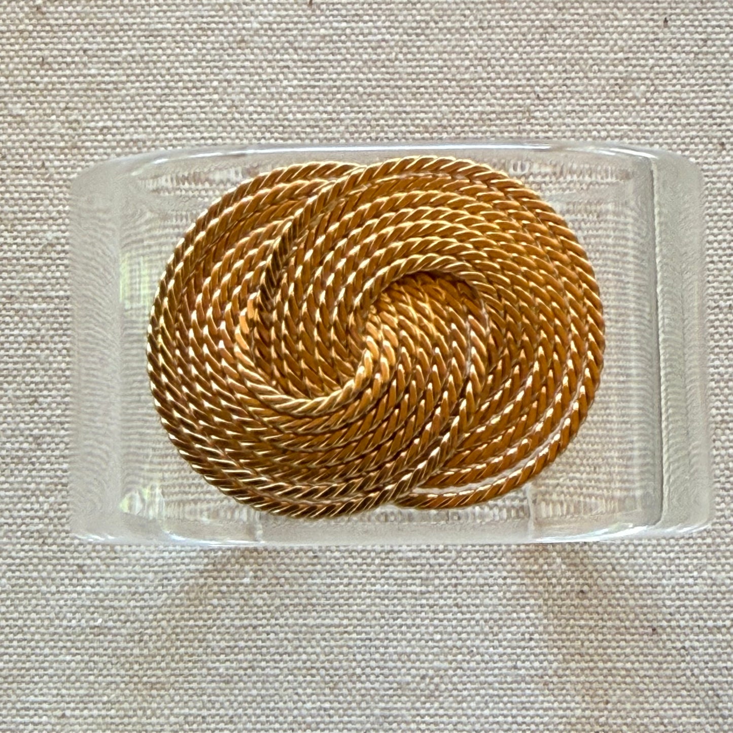 Interlocking Rope Circles  Wide Acrylic Cuff (OSFM)