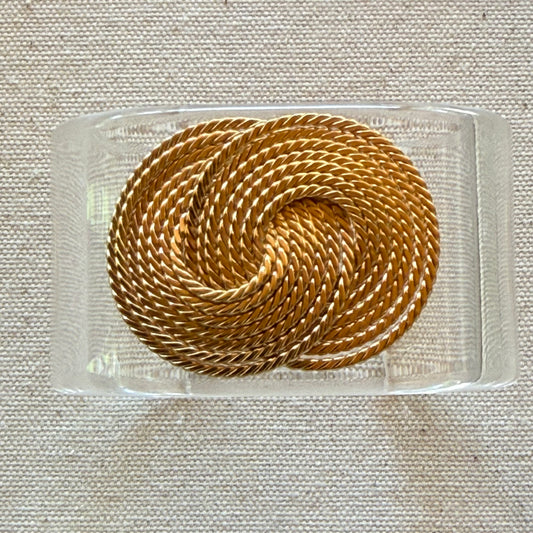 Interlocking Rope Circles  Wide Acrylic Cuff (OSFM)