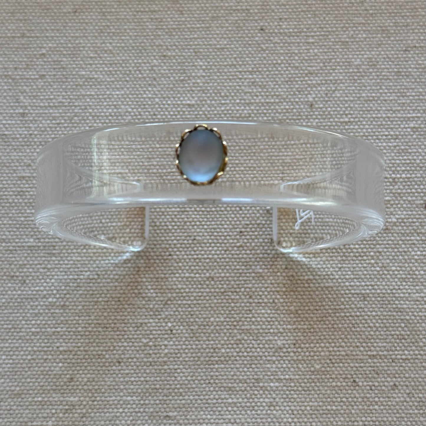 Soft Blue Iridescent Narrow Acrylic Cuff (OSFM)
