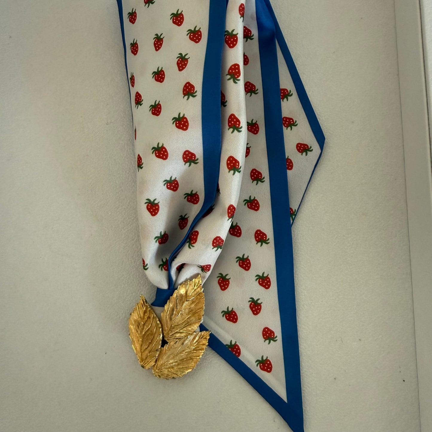 Red White & Blue Strawberry Scarf Necklace
