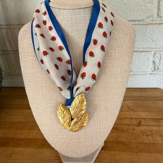 Red White & Blue Strawberry Scarf Necklace