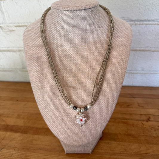 Vintage Murano Style Lampwork Glass Necklace
