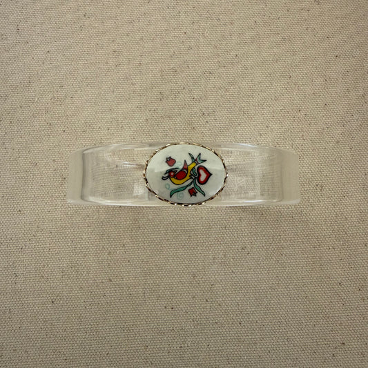 Dutch Bird Folk (2) Art Narrow Acrylic Cuff (OSFM)
