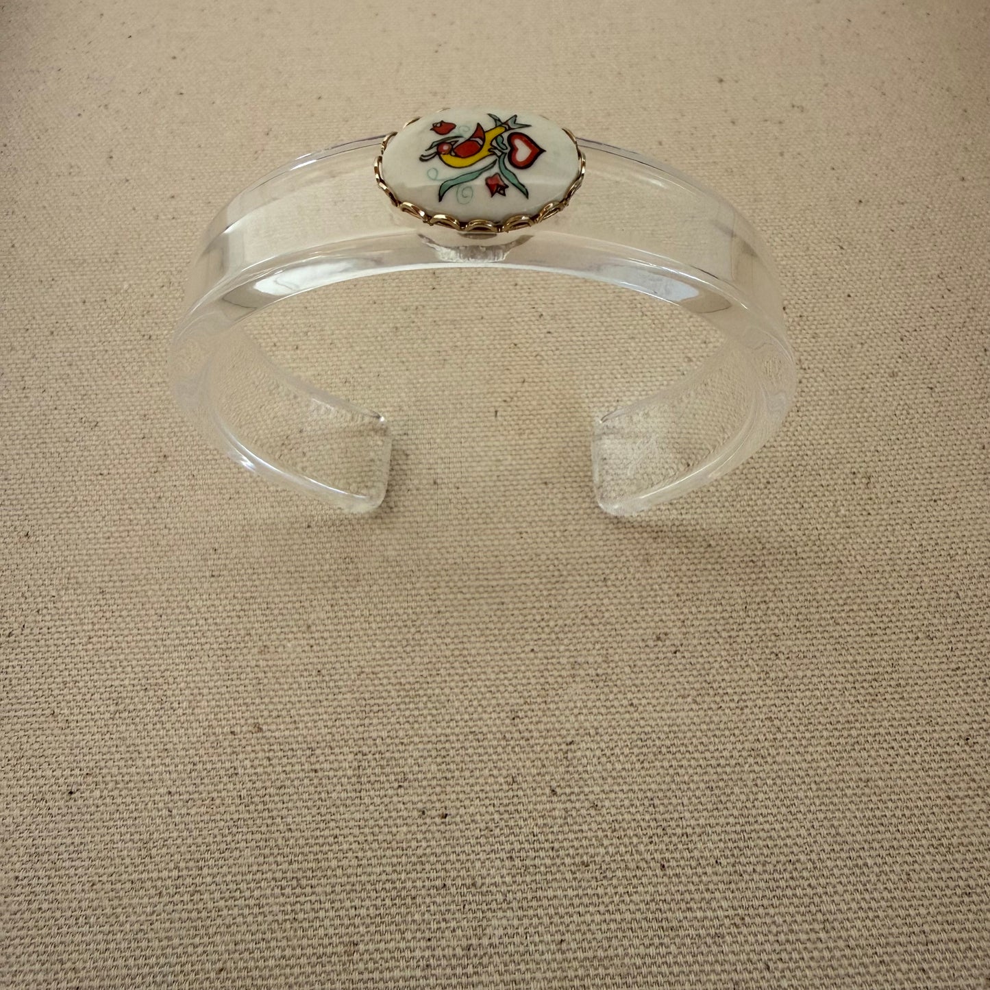 Dutch Bird Folk (2) Art Narrow Acrylic Cuff (OSFM)