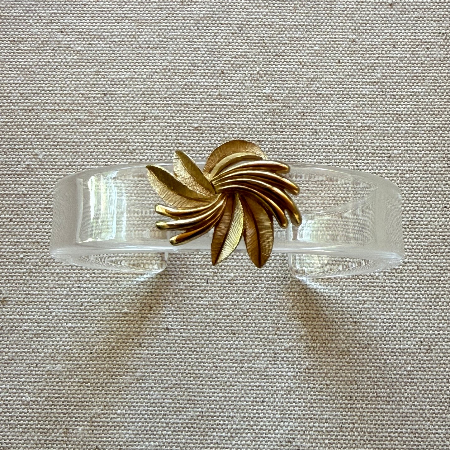 Golden Sunburst Narrow Acrylic Cuff (OSFM)