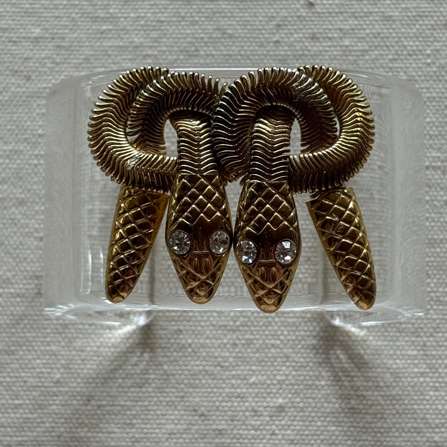 Slithering Snakes Golden Wide Acrylic Cuff (OSFM)