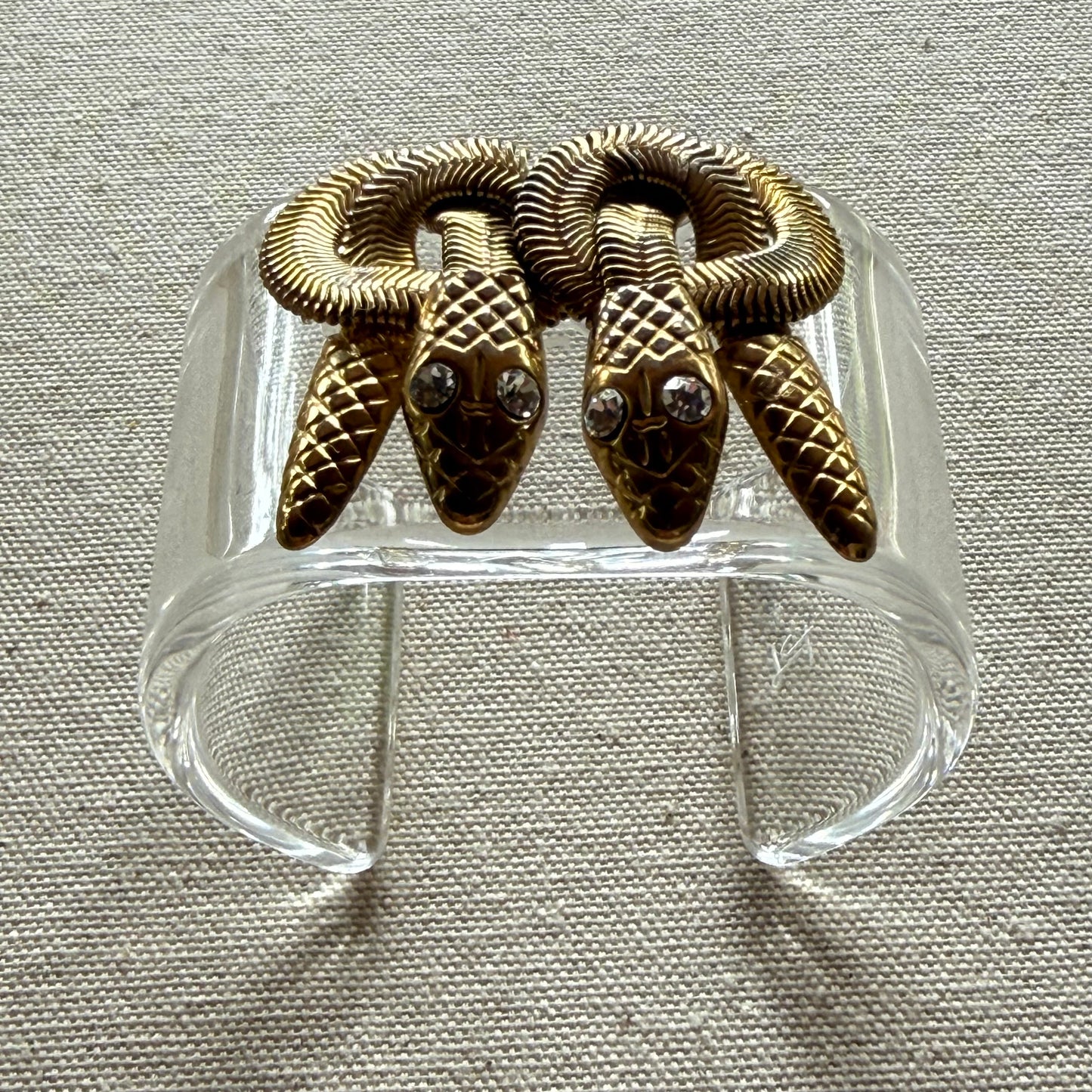 Slithering Snakes Golden Wide Acrylic Cuff (OSFM)