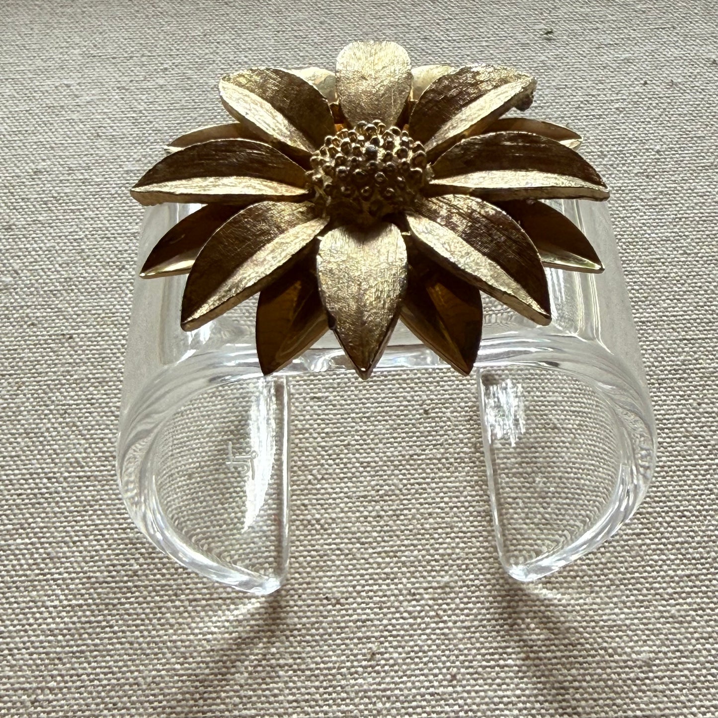 Double Layer Coneflower Wide Acrylic Cuff (PETITE)
