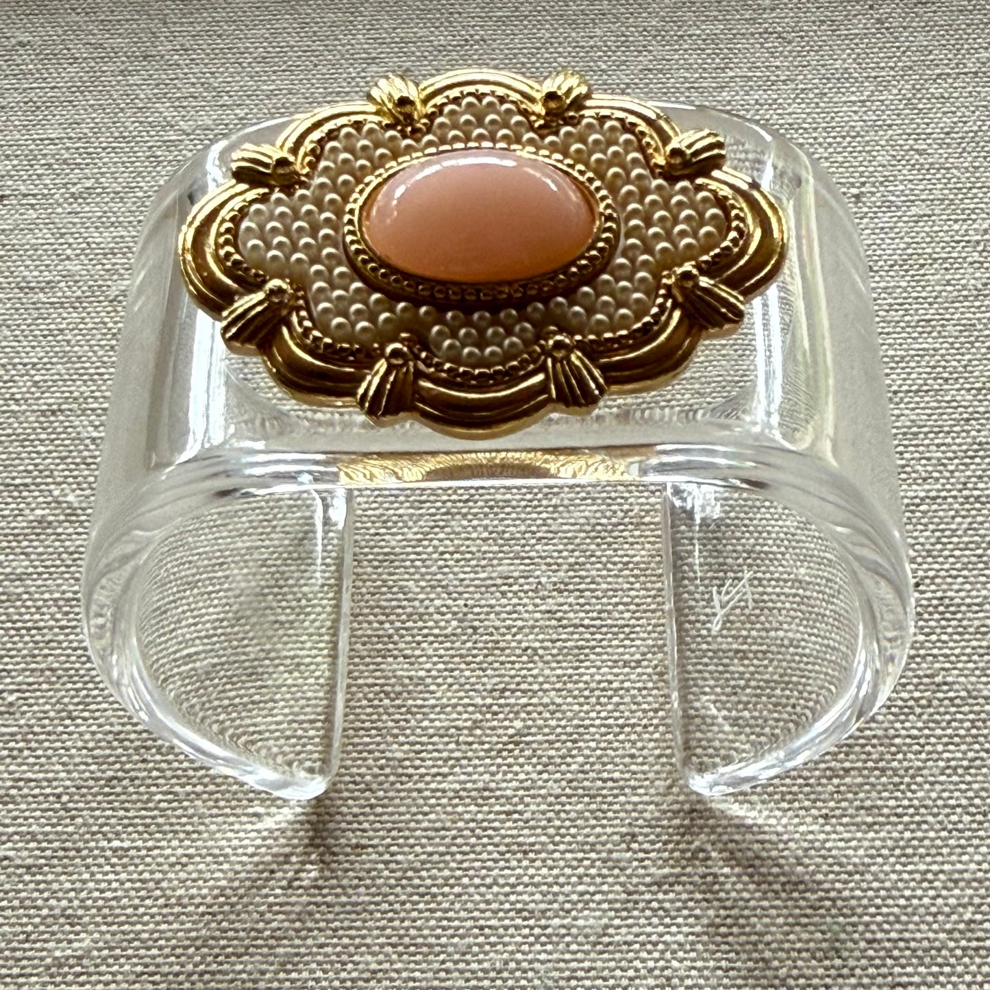 Blush Pearl Garden Acrylic Cuff (OSFM)